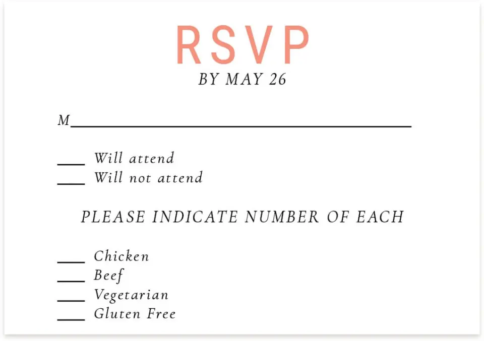 This is a 5" x 3½" Wedding Invitation RSVP Postcard called Starcrossed Love printed in full color on Premium Smooth paper