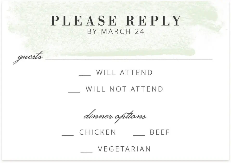 This is a 5" x 3½" Wedding Invitation RSVP Postcard called Tranquil Twinkle printed in full color on Premium Smooth paper
