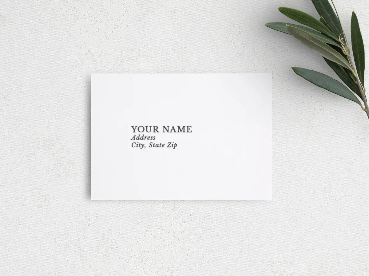 RSVP Postcard Mailing Side