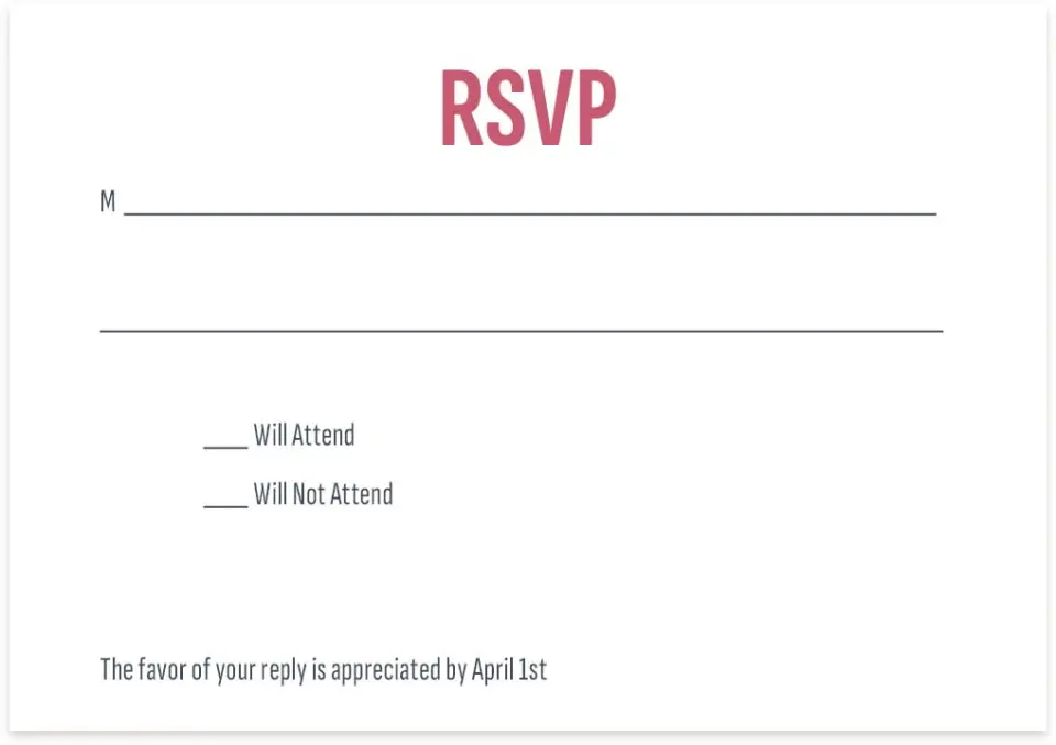 This is a 5" x 3½" Wedding Invitation RSVP Postcard called Modish Love printed in full color on Premium Smooth paper