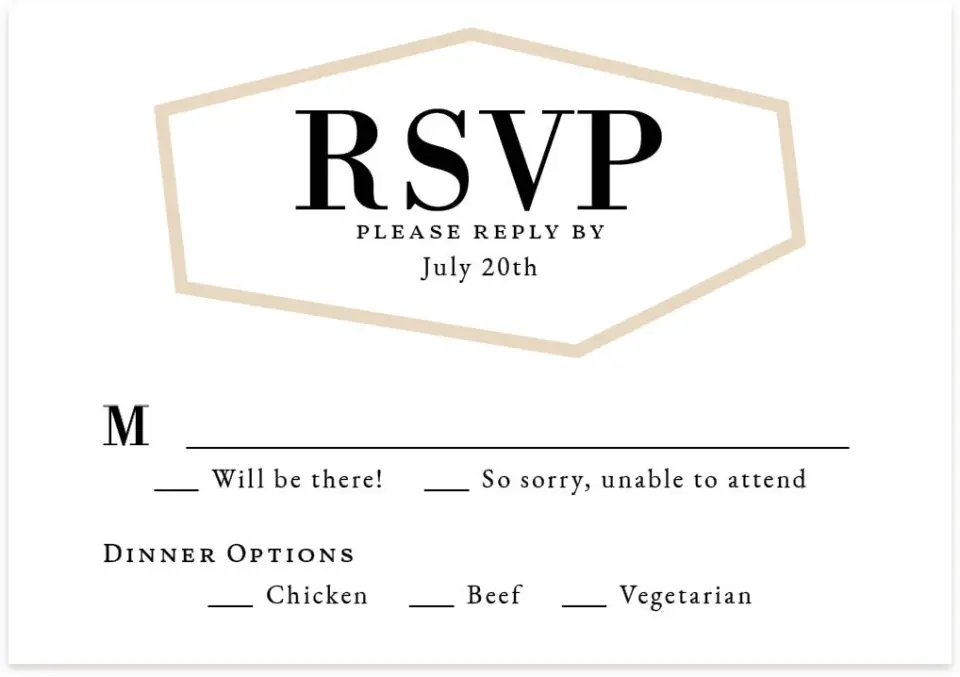 This is a 5" x 3½" Wedding Invitation RSVP Postcard called Shining Facets printed in full color on Premium Smooth paper