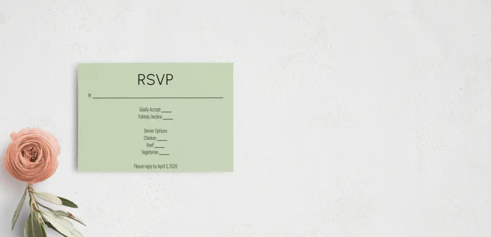 RSVP Postcard