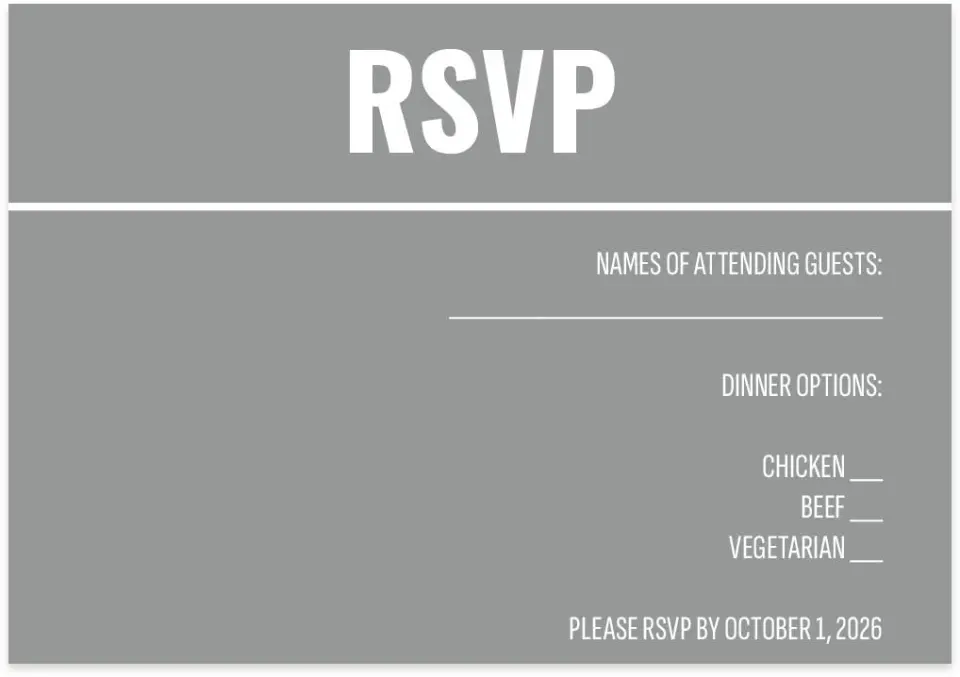 This is a 5" x 3½" Wedding Invitation RSVP Postcard called Stunning Symmetry printed in full color on Premium Smooth paper