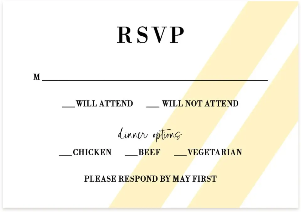 This is a 5" x 3½" Wedding Invitation RSVP Postcard called Cascading Light printed in full color on Premium Smooth paper