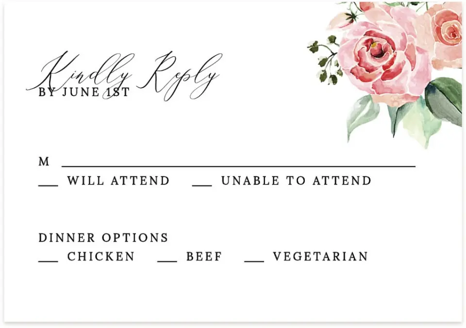 This is a 5" x 3½" Wedding Invitation RSVP Postcard called Enchanted Crown printed in full color on Premium Smooth paper