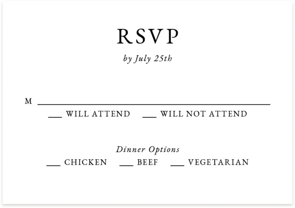 This is a 5" x 3½" Wedding Invitation RSVP Postcard called Garden Dream printed in full color on Premium Smooth paper