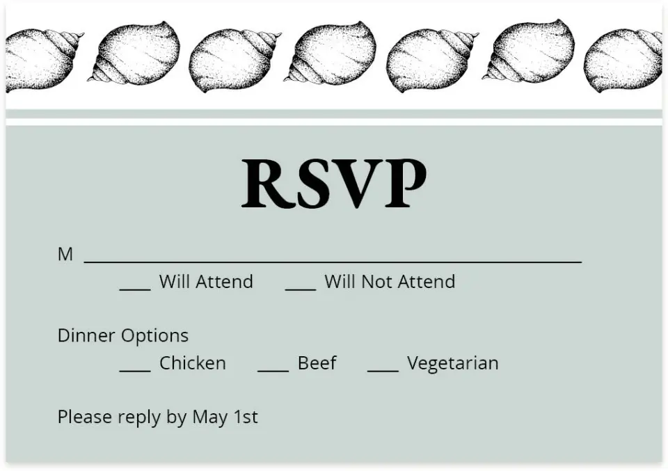 This is a 5" x 3½" Wedding Invitation RSVP Postcard called Maritime Bliss printed in full color on Premium Smooth paper