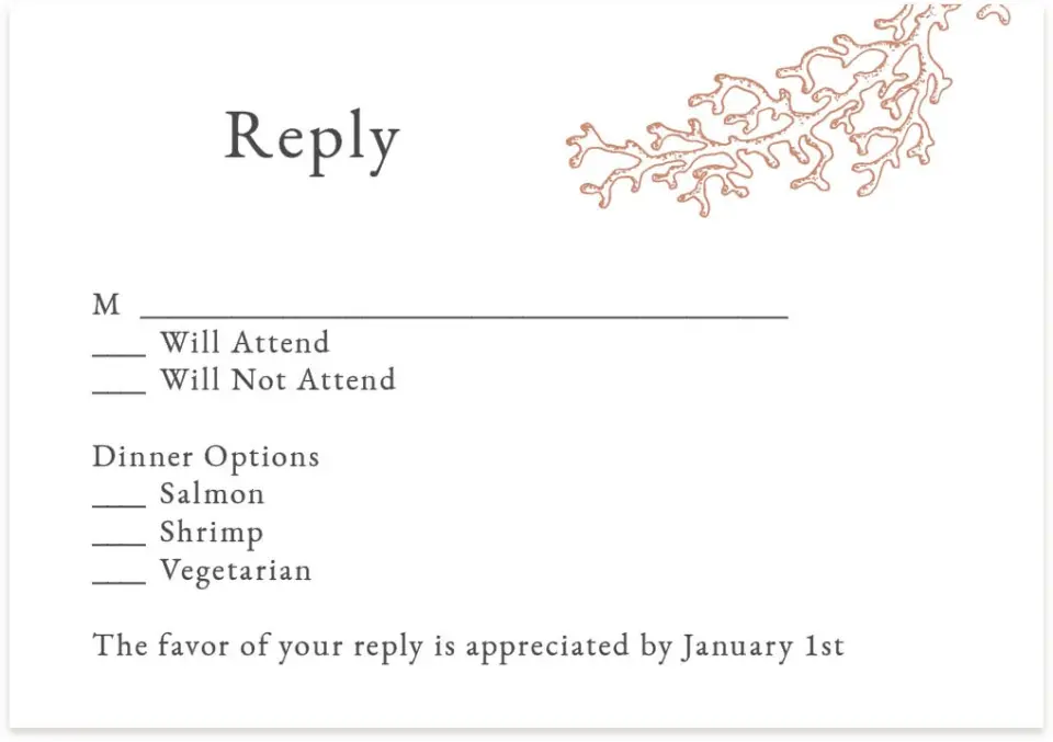 This is a 5" x 3½" Wedding Invitation RSVP Postcard called Tropical Heaven printed in full color on Premium Smooth paper