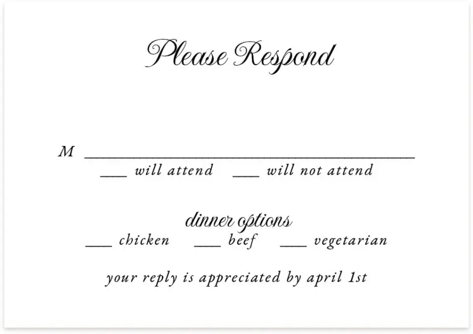 This is a 5" x 3½" Wedding Invitation RSVP Postcard called Dark Blooms printed in full color on Premium Smooth paper