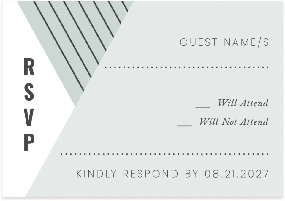 This is a 5" x 3½" Gala Invitation RSVP Postcard called Grand Opening printed in full color on Premium Smooth paper