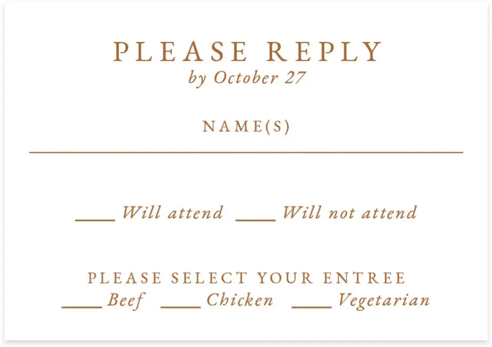 This is a 5" x 3½" Wedding Invitation RSVP Postcard called Adorable Duo printed in full color on Premium Smooth paper