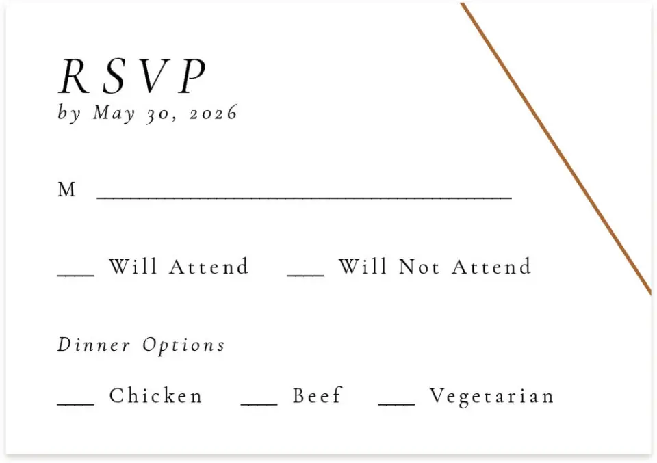 This is a 5" x 3½" Wedding Invitation RSVP Postcard called Sneek Peek printed in full color on Premium Smooth paper