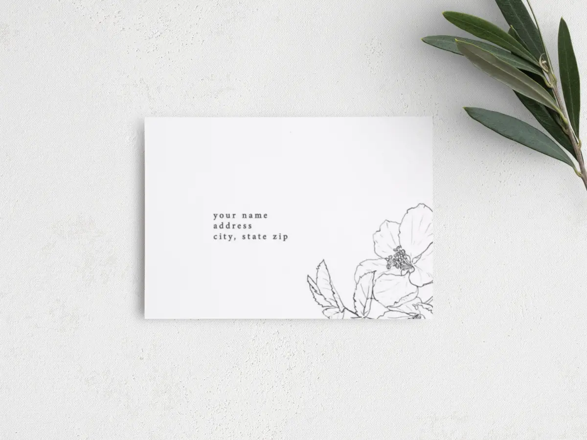 RSVP Postcard Mailing Side