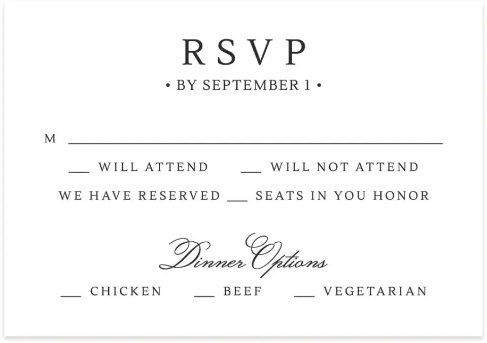 This is a 5" x 3½" Wedding Invitation RSVP Postcard called Elegant Unity printed in full color on Premium Smooth paper