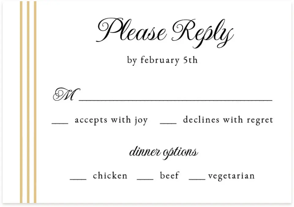 This is a 5" x 3½" Wedding Invitation RSVP Postcard called Charming Arch printed in full color on Premium Smooth paper