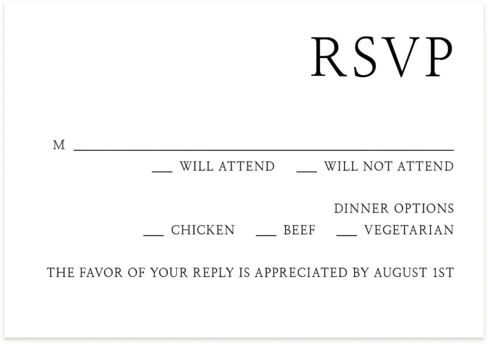This is a 5" x 3½" Wedding Invitation RSVP Postcard called Bold Composition printed in full color on Premium Smooth paper