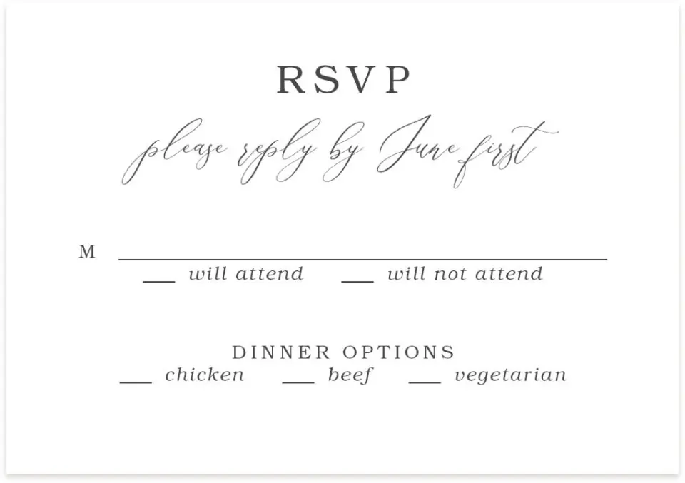 This is a 5" x 3½" Wedding Invitation RSVP Postcard called Flawless Photo printed in full color on Premium Smooth paper