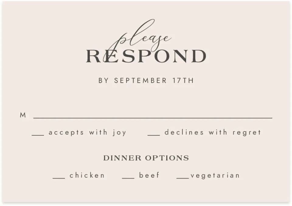 This is a 5" x 3½" Wedding Invitation RSVP Postcard called Dazzling Moment printed in full color on Premium Smooth paper