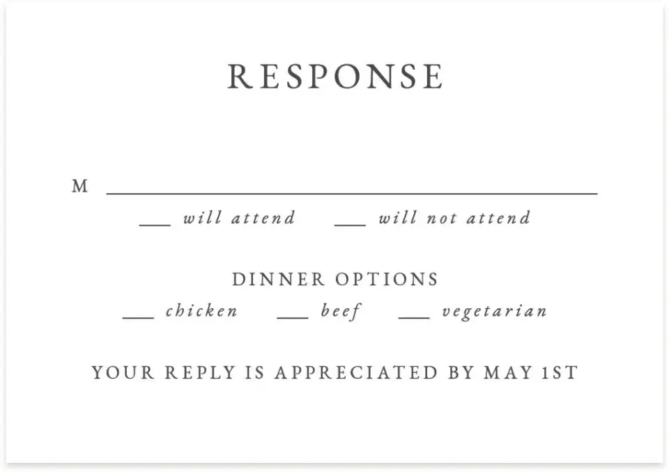 This is a 5" x 3½" Wedding Invitation RSVP Postcard called Soft Botanics printed in full color on Premium Smooth paper