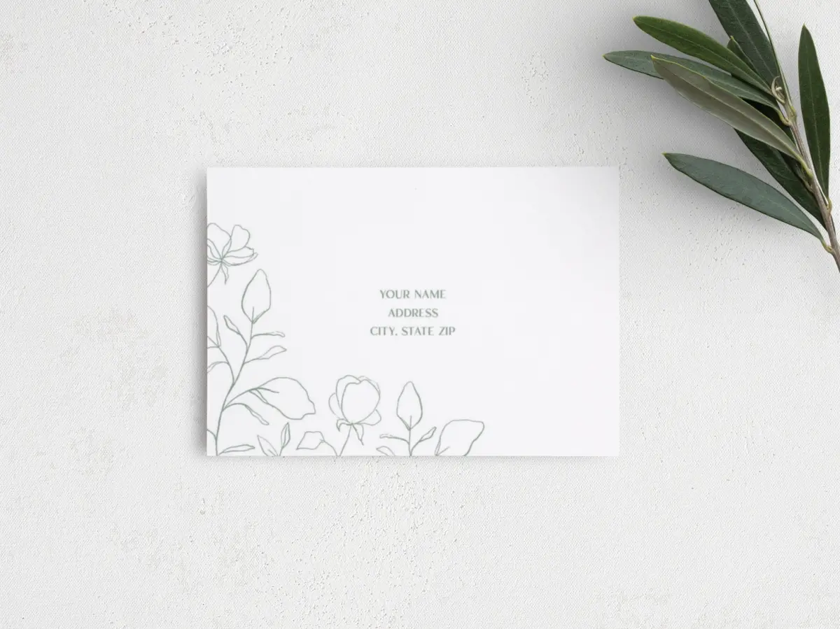 RSVP Postcard Mailing Side