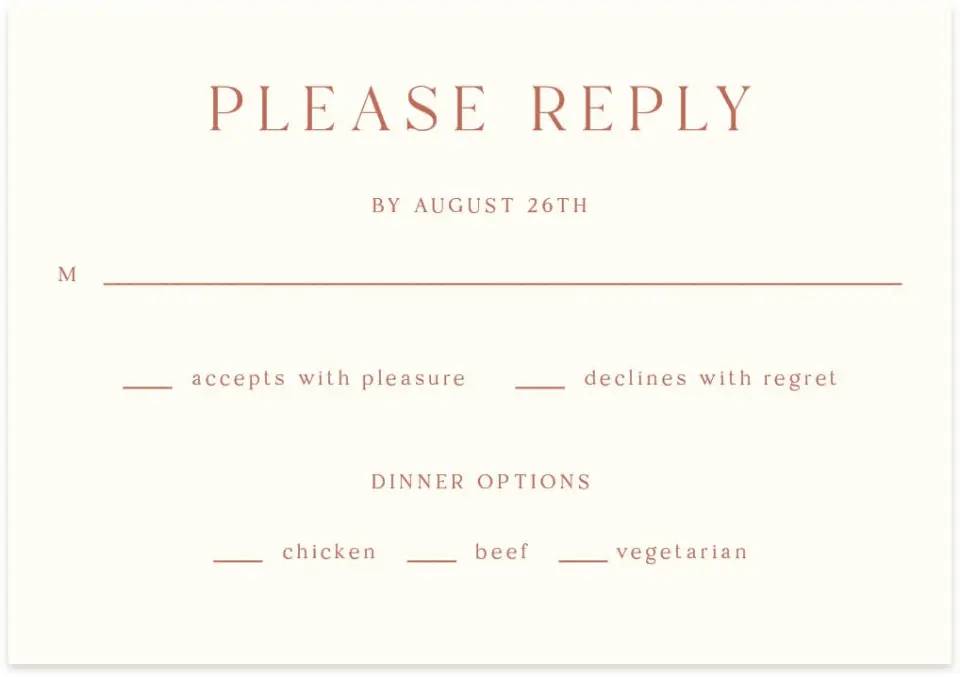 This is a 5" x 3½" Wedding Invitation RSVP Postcard called Autumn Blooms printed in full color on Premium Smooth paper