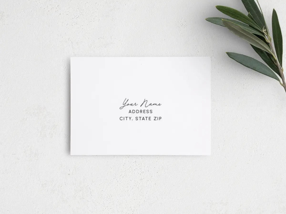 RSVP Postcard Mailing Side