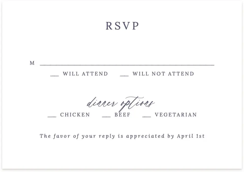 This is a 5" x 3½" Wedding Invitation RSVP Postcard called Euphoric Frame printed in full color on Premium Smooth paper