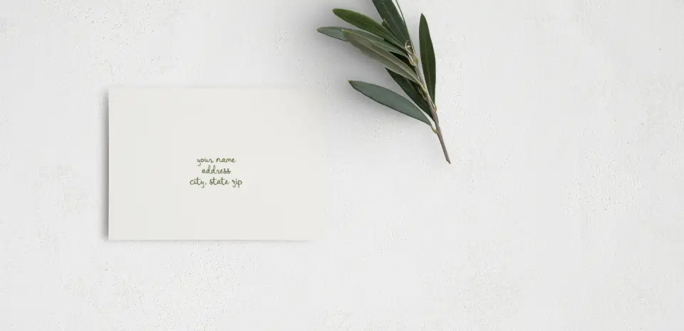 RSVP Postcard Mailing Side