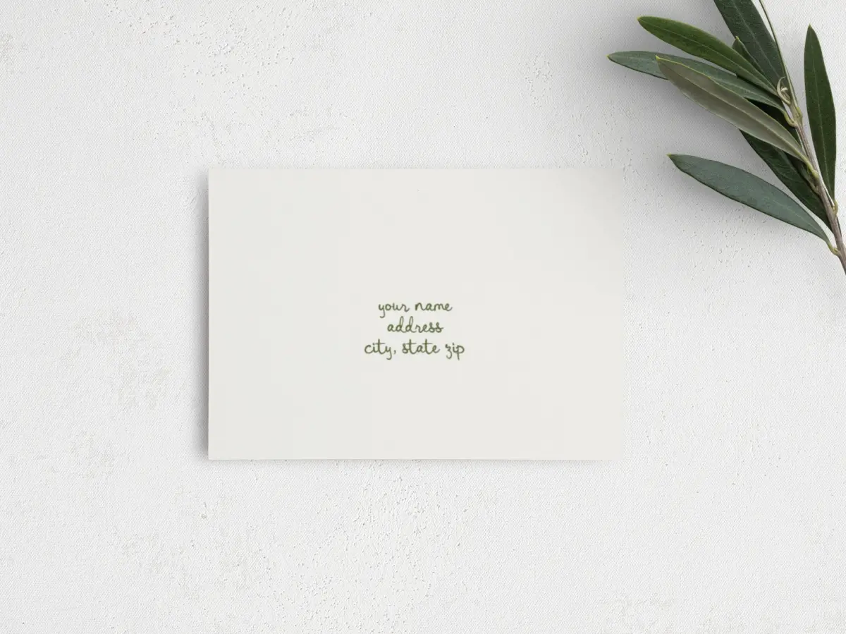 RSVP Postcard Mailing Side