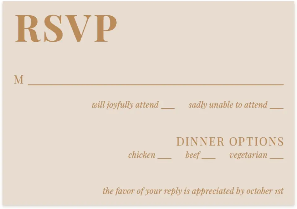 This is a 5" x 3½" Wedding Invitation RSVP Postcard called Bold Romance printed in full color with Silver foil on Luxe Satin (coated) paper