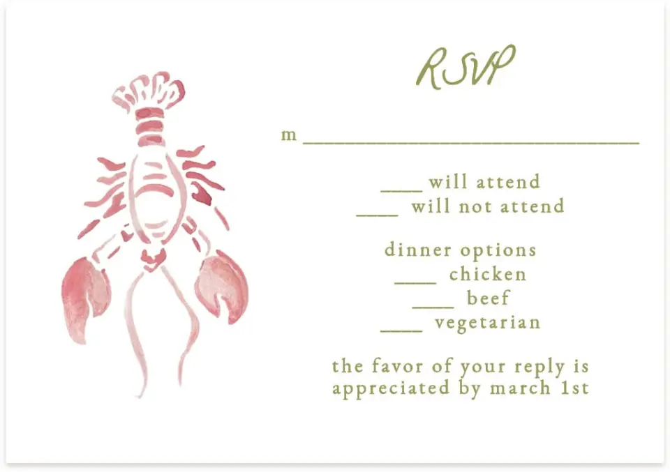 This is a 5" x 3½" Wedding Invitation RSVP Postcard called Positano Daydream printed in full color on Premium Smooth paper