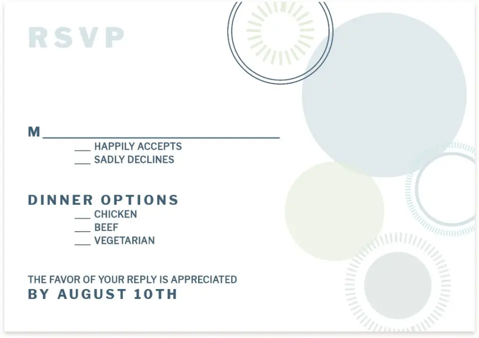 This is a 5" x 3½" Gala Invitation RSVP Postcard called Popular Spot printed in full color on Premium Smooth paper