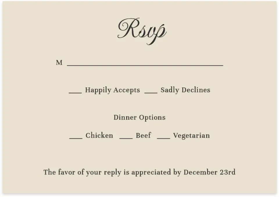 This is a 5" x 3½" Wedding Invitation RSVP Postcard called Winter Wildflowers printed in full color on Premium Smooth paper