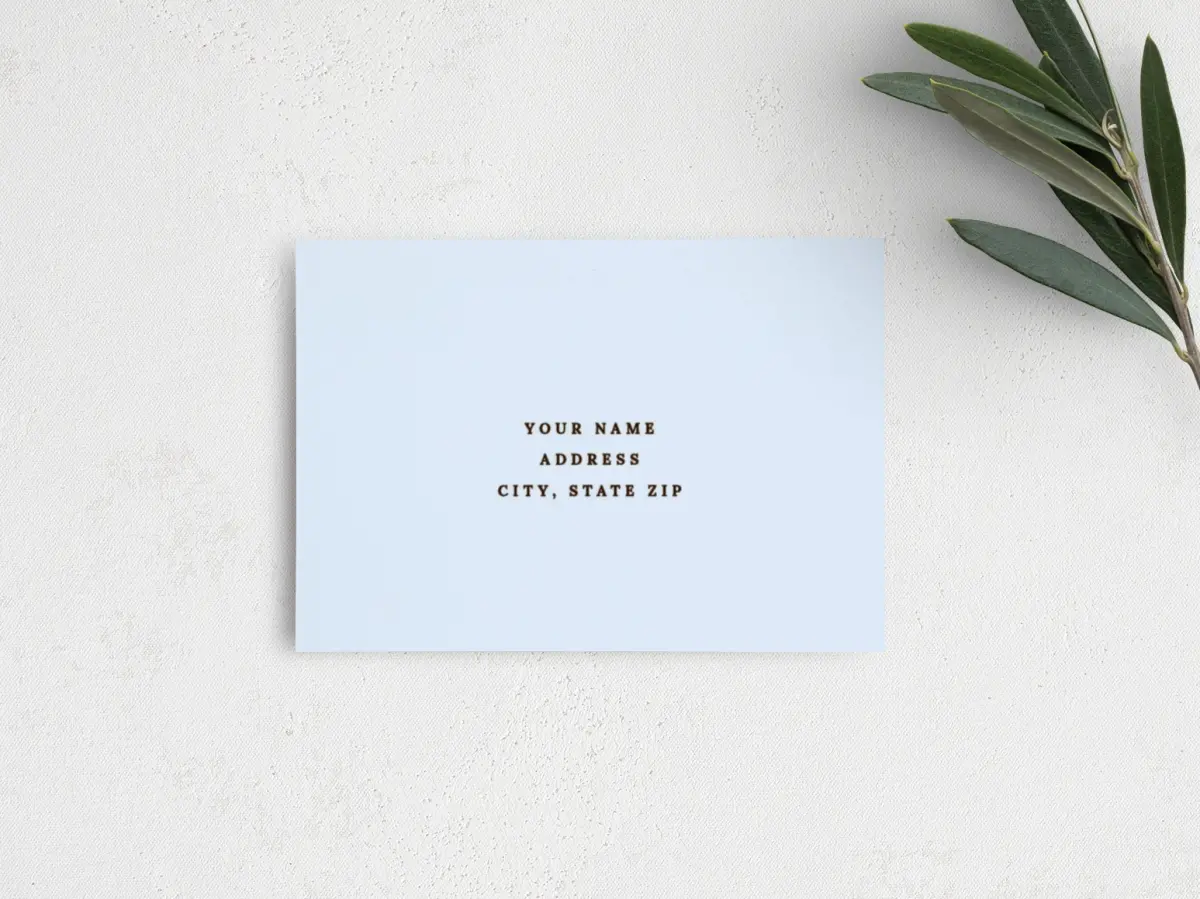 RSVP Postcard Mailing Side