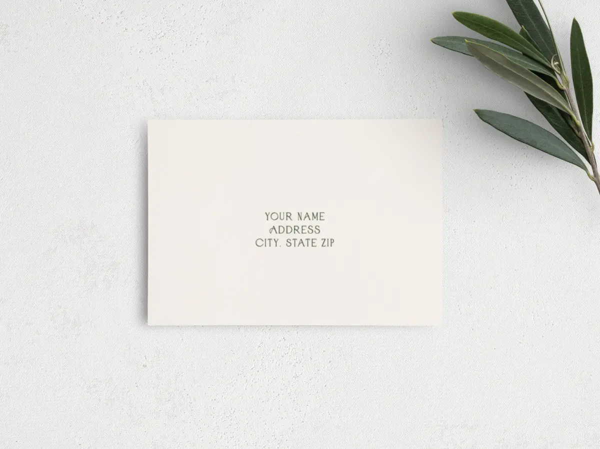 RSVP Postcard Mailing Side