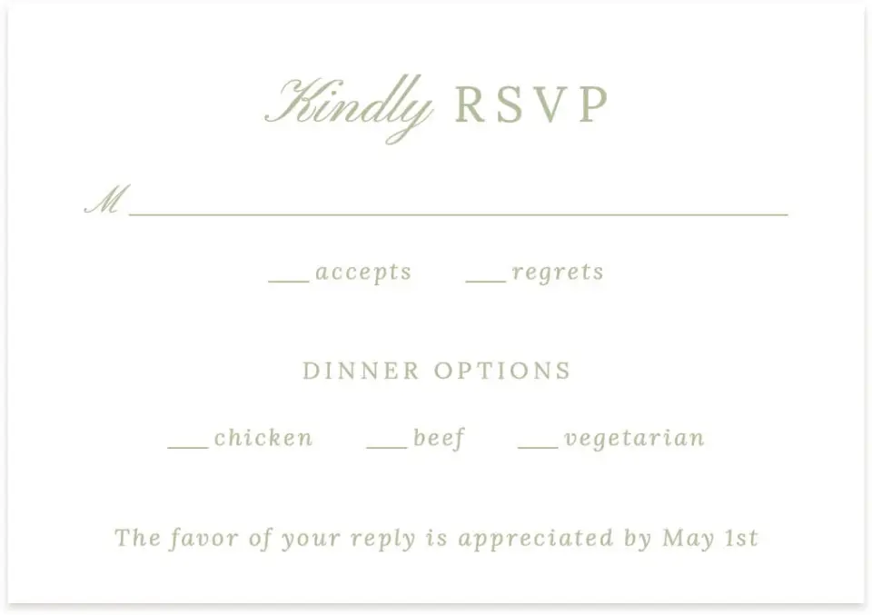 This is a 5" x 3½" Wedding Invitation RSVP Postcard called Harmonious Hydrangea printed in full color with Rose Gold foil on Luxe Satin (coated) paper
