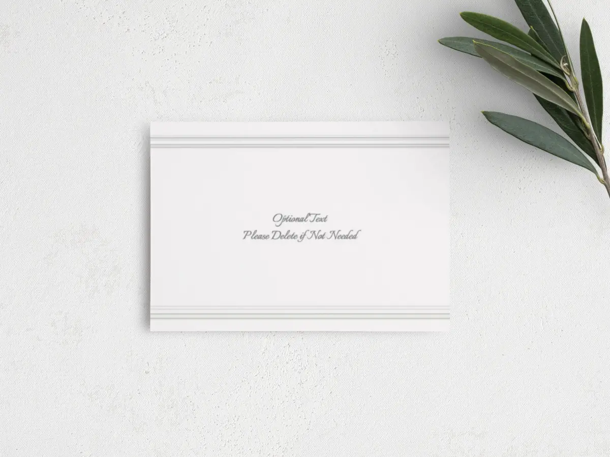Guest Information Card Back View