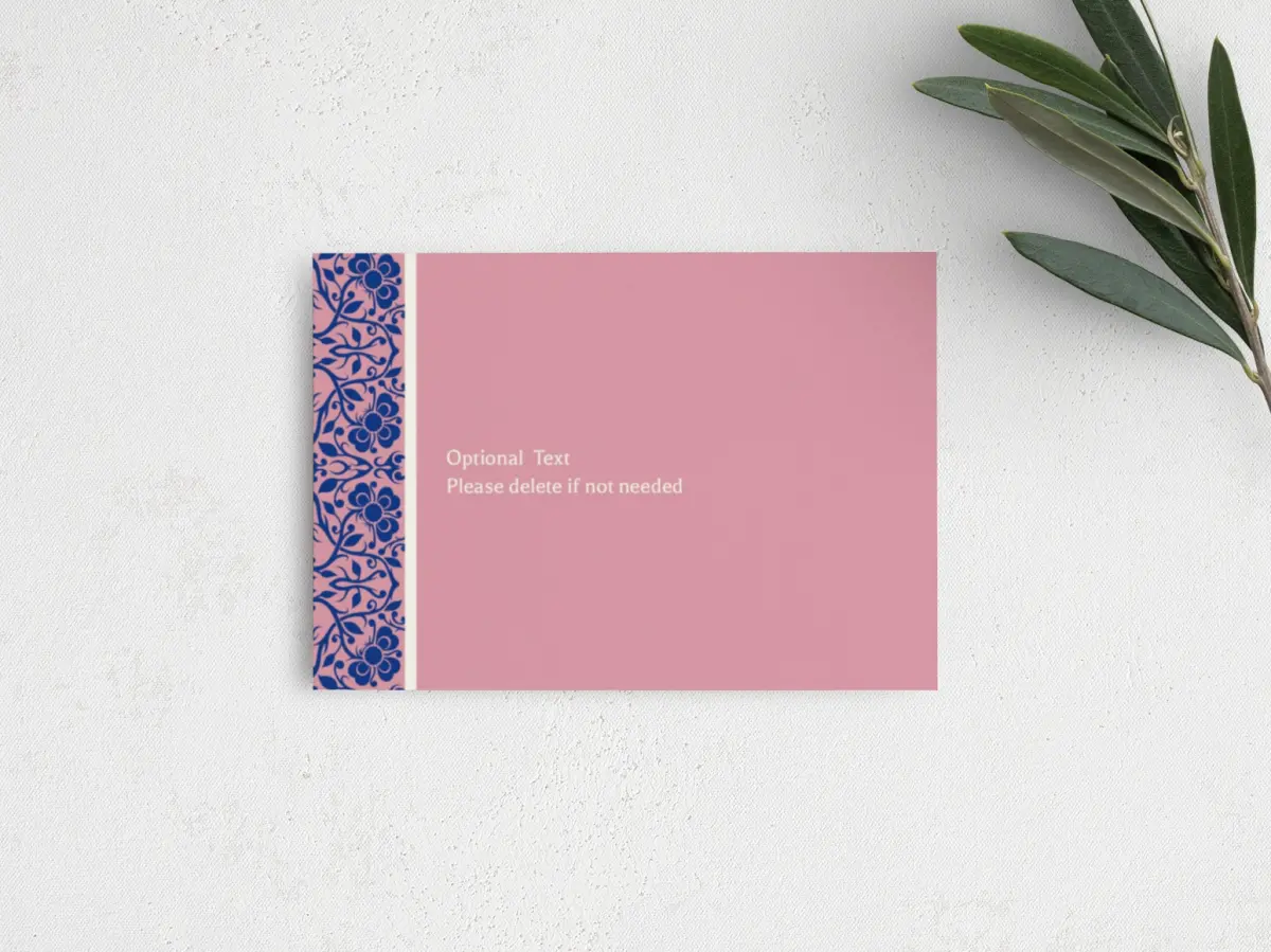Guest Information Card Back View