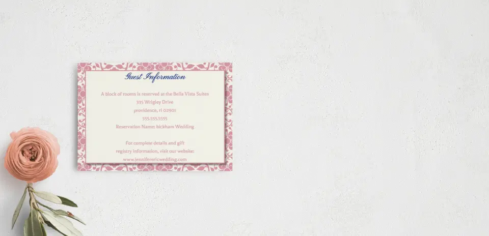 Guest Information Card