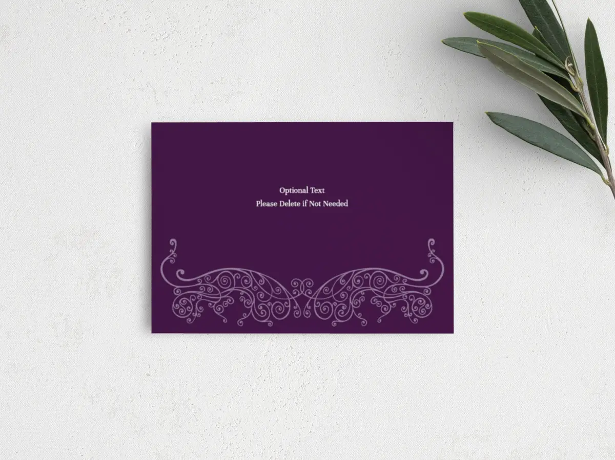 Guest Information Card Back View