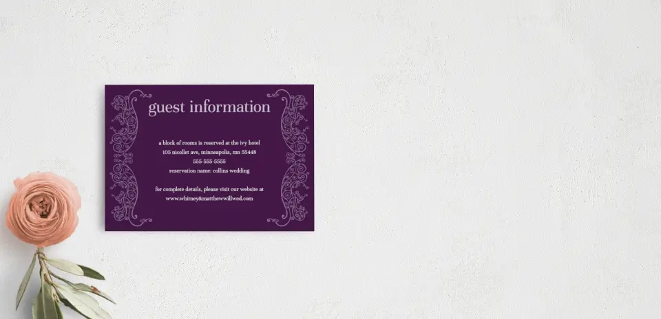 Guest Information Card