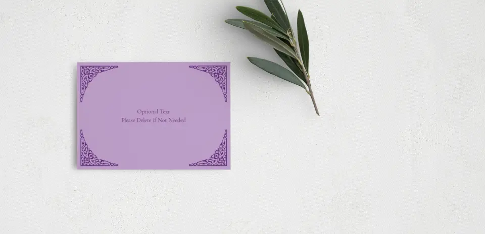 Guest Information Card Back View