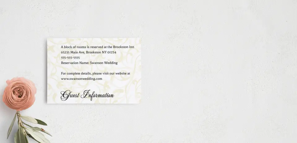 Guest Information Card