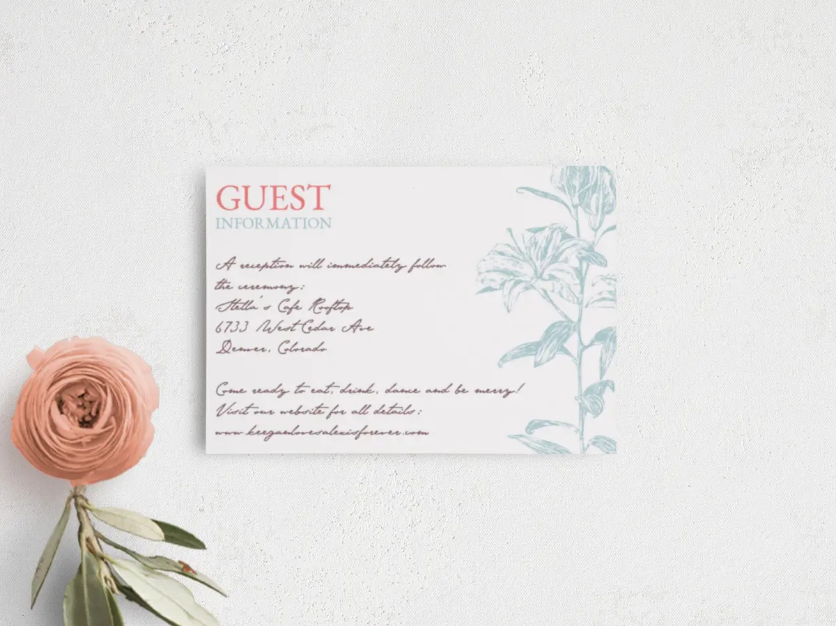 Guest Information Card