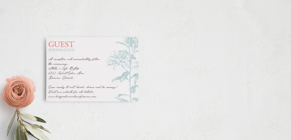 Guest Information Card