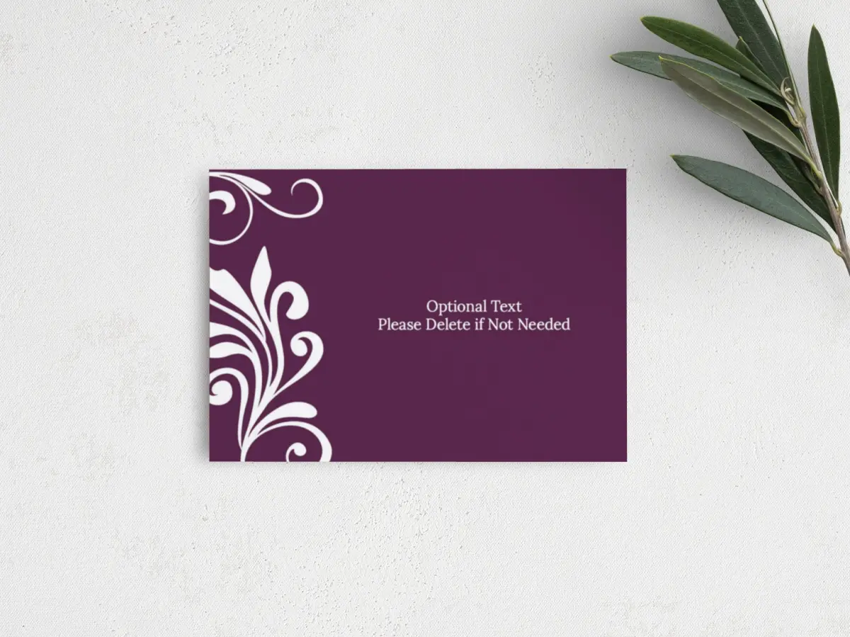 Guest Information Card Back View