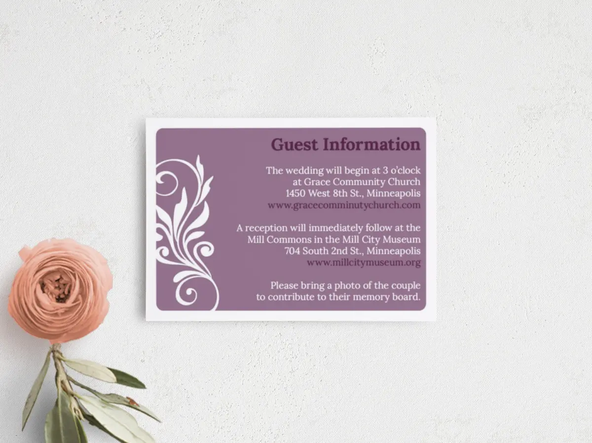 Guest Information Card