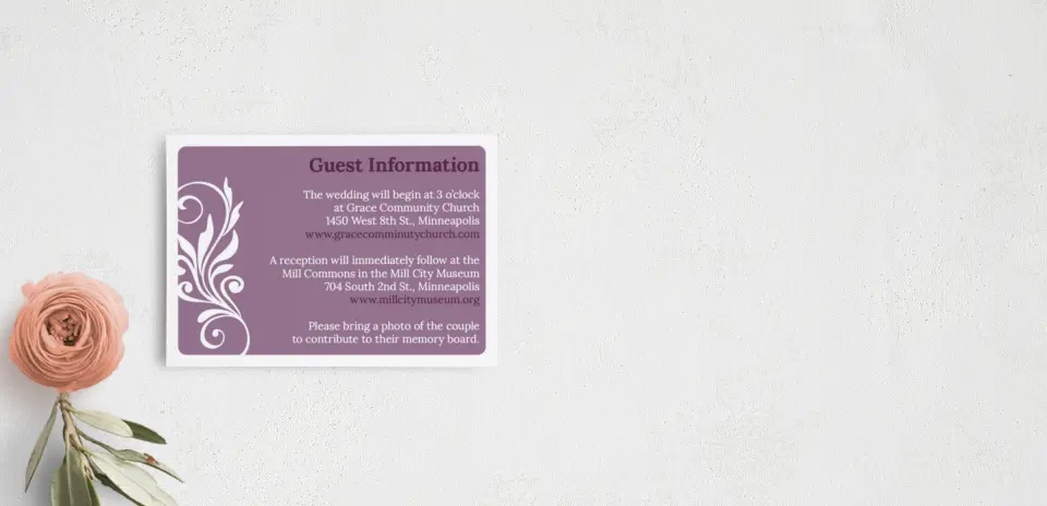 Guest Information Card