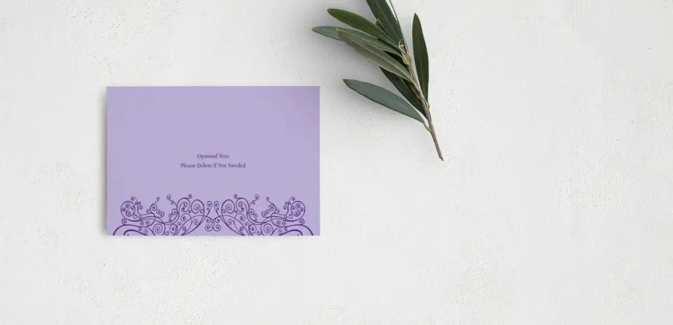 Guest Information Card Back View