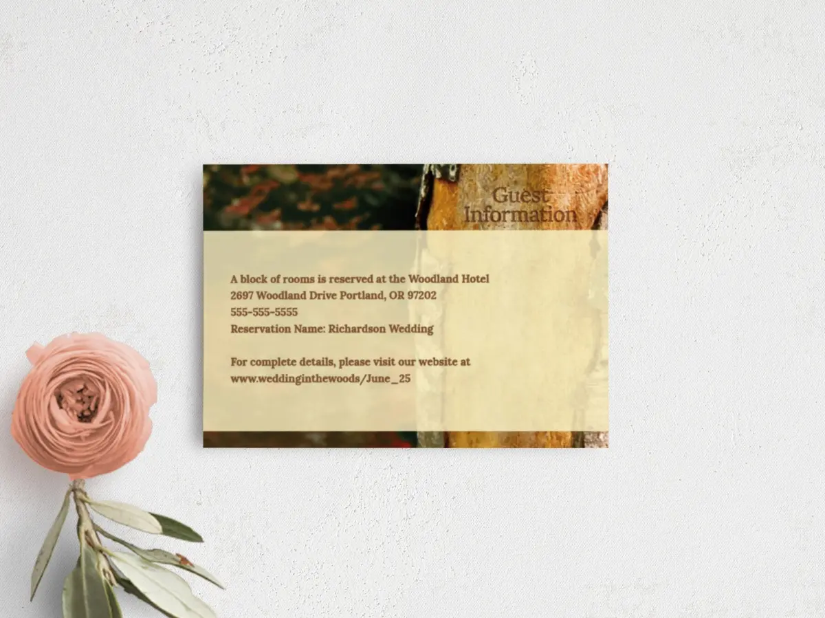Guest Information Card